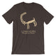 Long Horn Petroglyph / Dark Unisex Short Sleeve T-Shirt